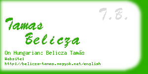 tamas belicza business card